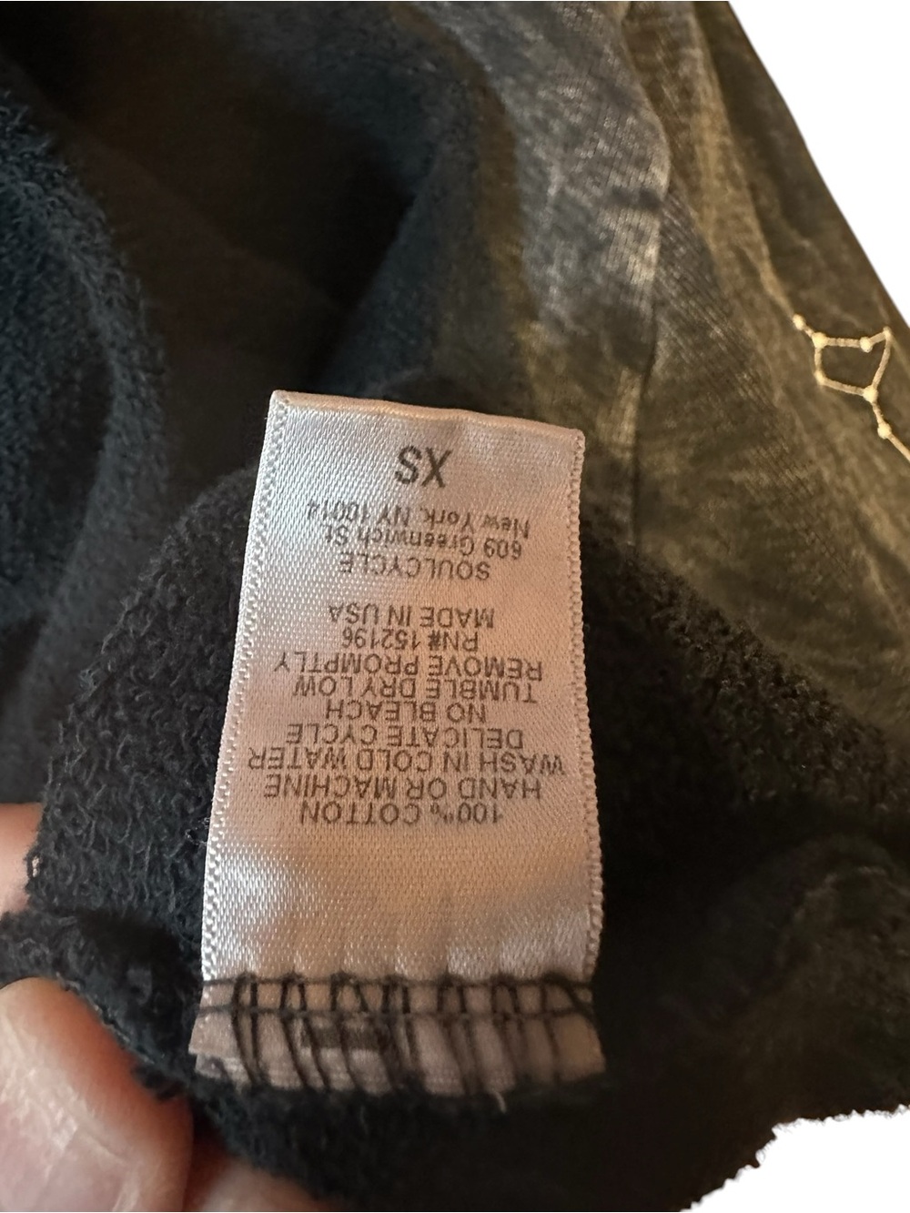 SoulCycle Casey Cropped Astrology Sweatshirt – Black/Gray – Size XS - Picture 9 of 9